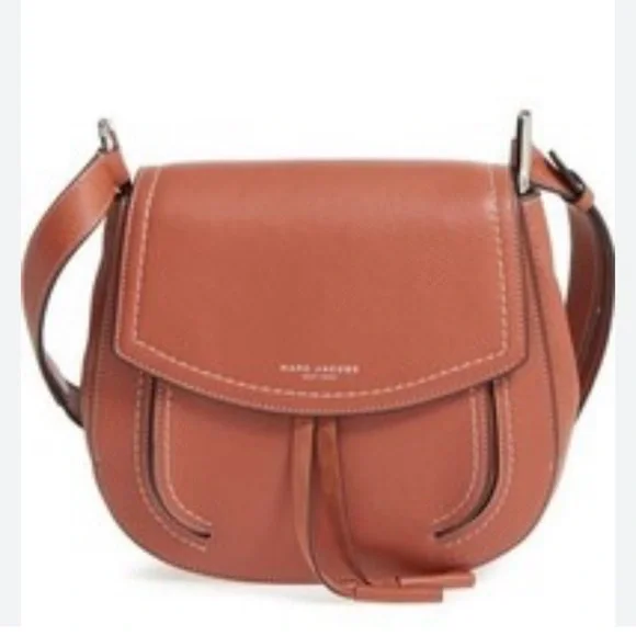 ♦️SOLD♦️MARC JACOBS Maverick Pebble Leather Flap w Suede Ties Saddle Shoulder - Picture 6 of 16